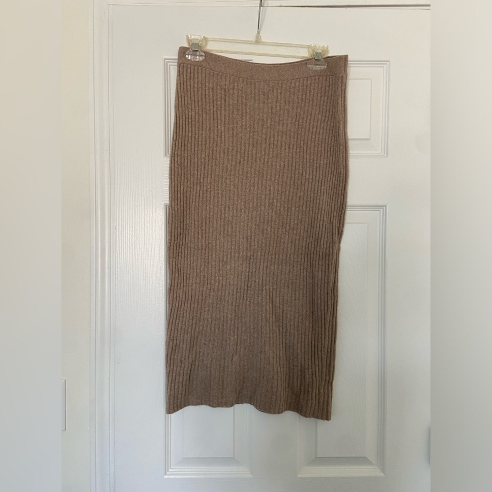 Eileen fisher merino wool knit midi skirt size s